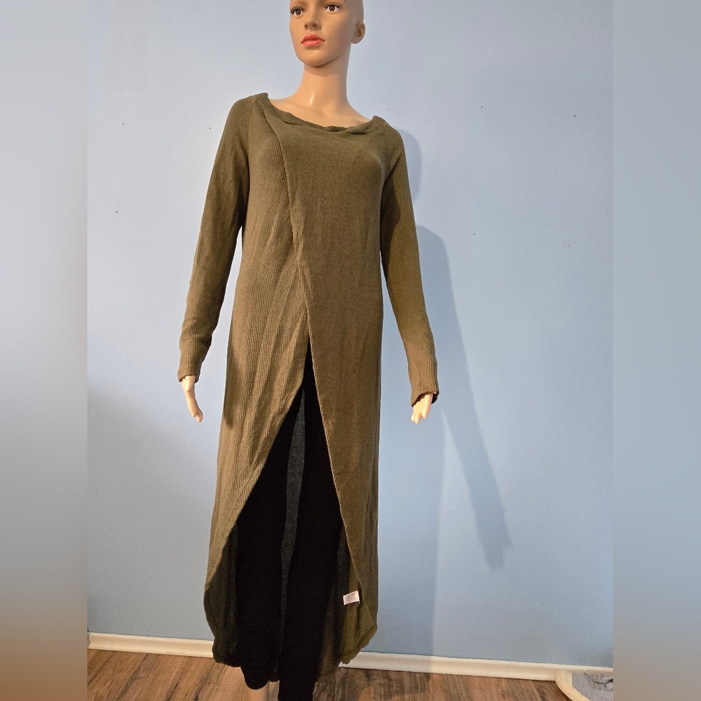 Elegant Olive Green Long Sleeve cardigan